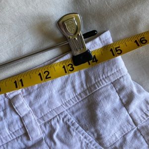 Vince white linen shorts
